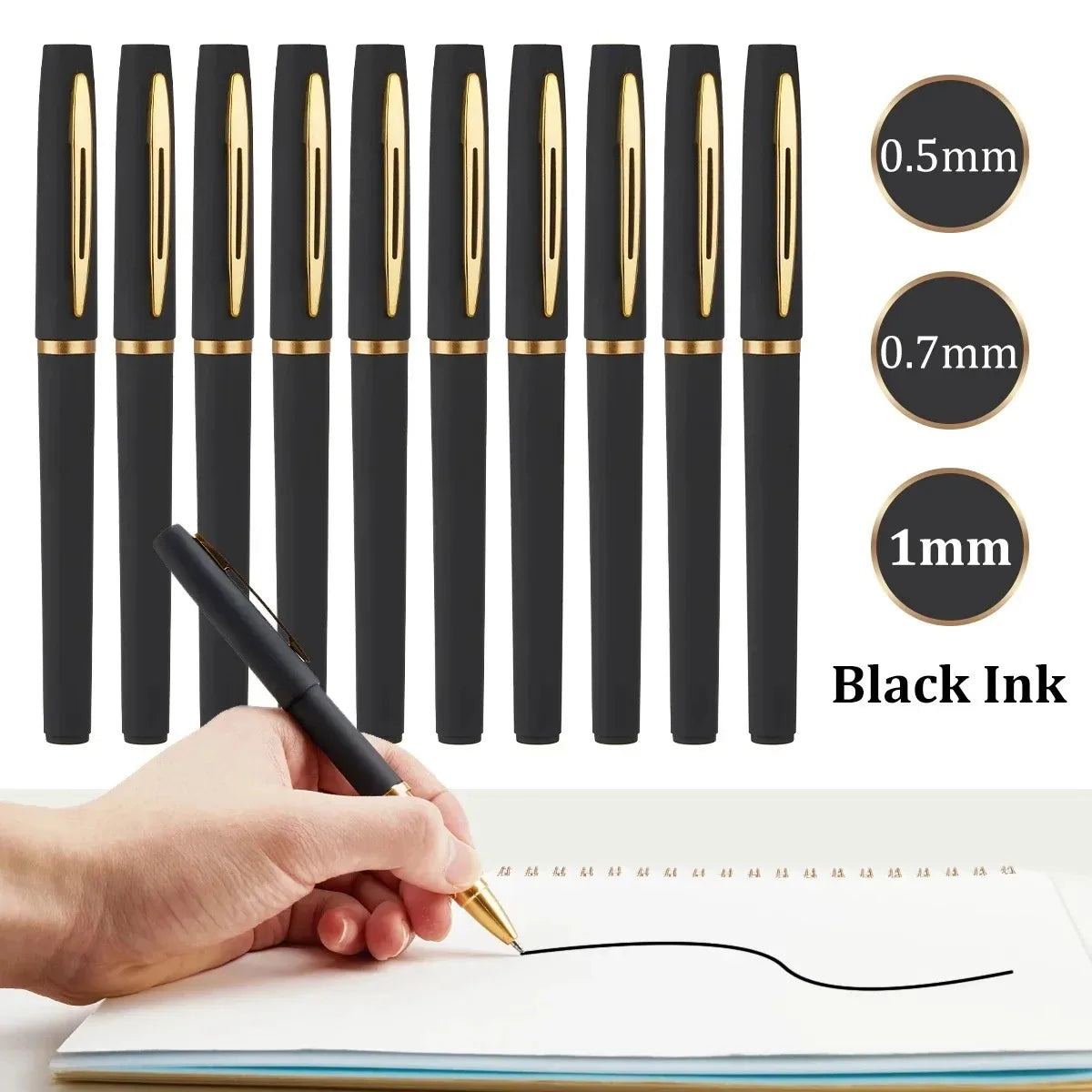 Black ink gel pen
