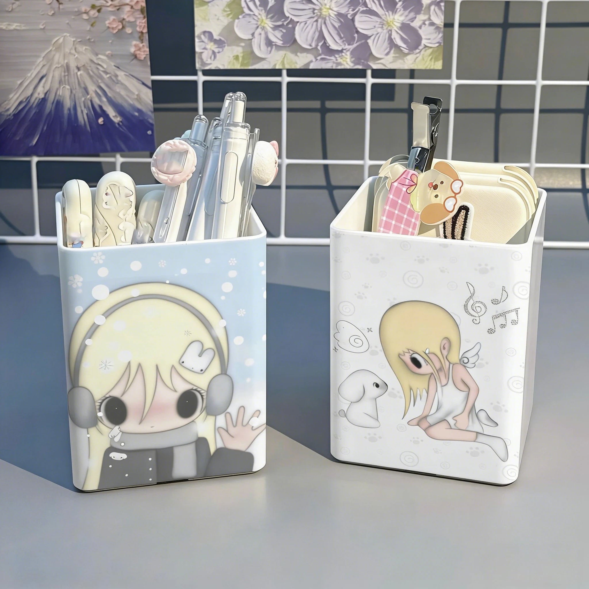 Cute Desktop Pen Holder Ye You Shangqiu Office Girl Heart Student Storage Storage Box Stationery Box Dormitory High-value Gift
